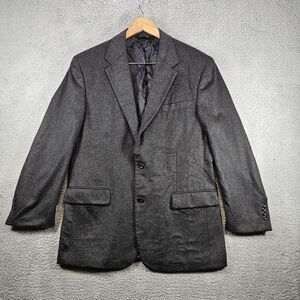 Joseph A Bank Men 100% Cashmere Sport Coat Jacket Blazer Size 44L Charcoal Gray